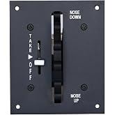 Meza Sim-Flight Simulator Trim Wheel Panel with Trim Position Indicator, Home Cockpit Mount, USB Plug and Play for MSFS 2020/2024, X-Plane and PC