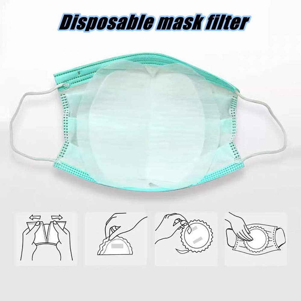 Mask Filter Replacement Reusable Fabric Non-woven Cloth Disposable Mask Pad Laying Exclusive High-performance Breathable Pollen Dust Droplets Fine 95% Particle 10 pieces
