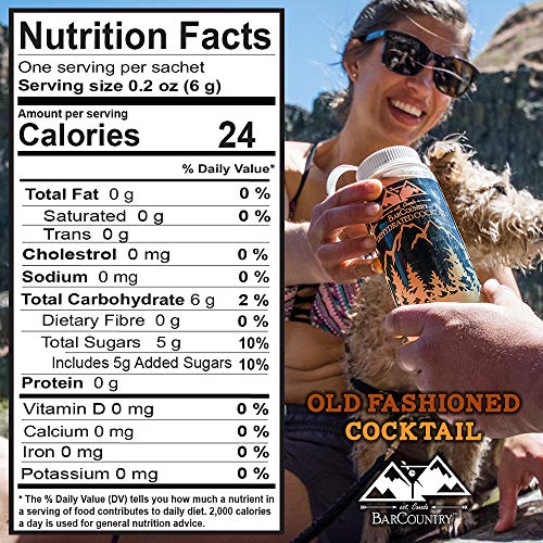 BarCountry Old Fashioned Alcoholic Drink Mixes All Natural, Low Carb