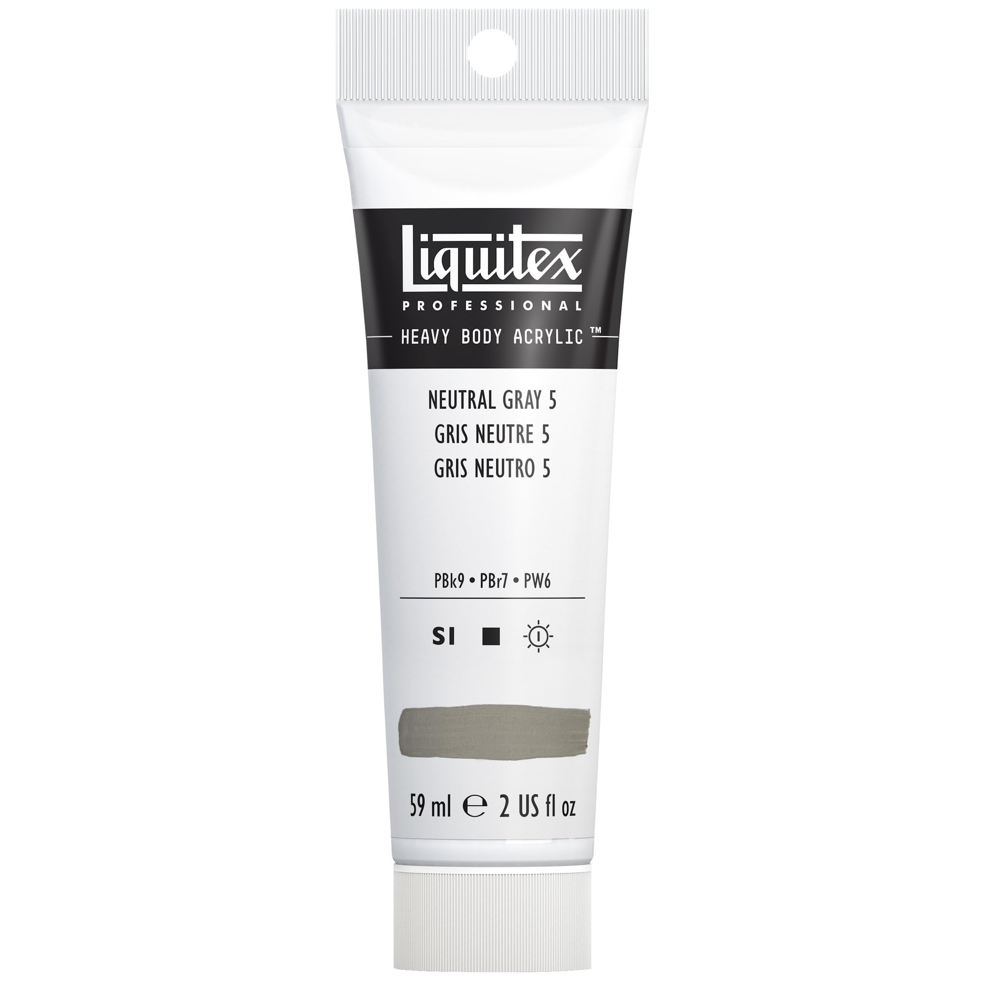 Liquitex Professional Heavy Body Acrylic Paint 59 ml tube, Neutral Gray Value 5/Mixing Gray