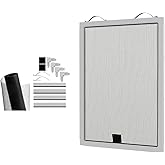 Window Screen Replacement Kit, 36", 48" and 60" Window Frames, White or Bronze, with Screen Mesh Roll. Easy Installation!