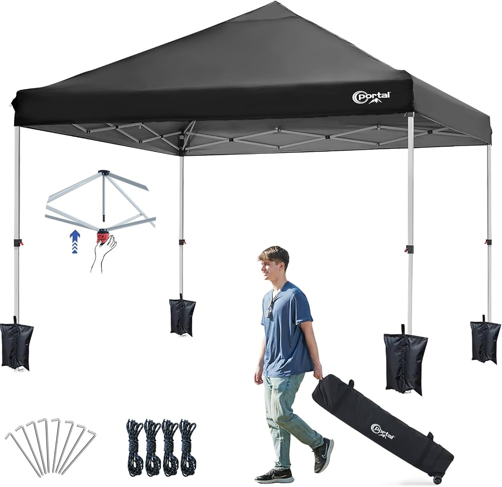 Portal 3m x 3m Pop Up Gazebo Heavy Duty Instant Shelter