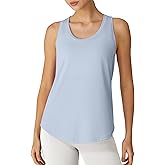 G4Free Racerback Women's Workout Tank Tops Scoop Neck Hip Length Muscle Top Soft Loose Fit for Gym Athletic Tanks