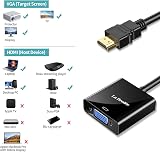 La Brodée HD to VGA Adapter 1080P Gold-Plated 5 Pack Male to Female Converter view 2