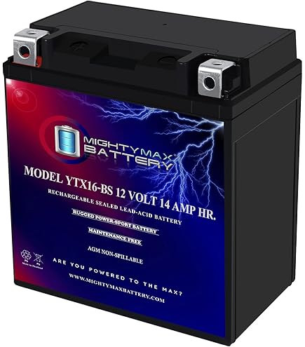 Mページ① マックス Amazon.com: Mighty Max Battery YTX16-BS 12V 14AH Battery for