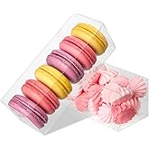 Jutieuo 30 Pack Clear Favor Boxes for Treats, 2x2x6 Inch Plastic Rectangle Gift Boxes Transparent Macaron Box for Wedding, Baby Shower, Birthday, Retail