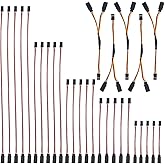 WMYCONGCONG 30 PCS 6 Styles Splitter Cable Y Harness Servo Extension Lead Wire and Male to Female 3 Pin Cable for RC Cars Tru