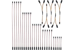 WMYCONGCONG 30 PCS 6 Styles Splitter Cable Y Harness Servo Extension Lead Wire and Male to Female 3 Pin Cable for RC Cars Tru