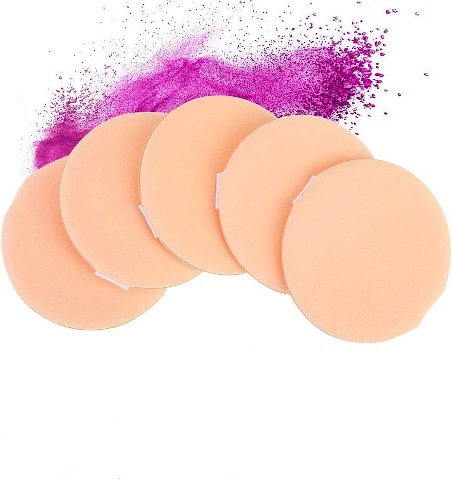 Sonew Makeup Powder Puff, Round, Polyurethane, White, Cushion Foundation Sponge for Concealer, BB Cream, High-Concealing Base Makeup Tool
