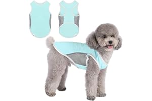 UNIPUP UPF 50+ Sun Protection Dog Shirt for Medium Dogs - Breathable Sleeveless Vest with Reflective Strips, Sports Fan Pet T-Shirt, Lightweight UV Protective Apparel P23ST00501L
