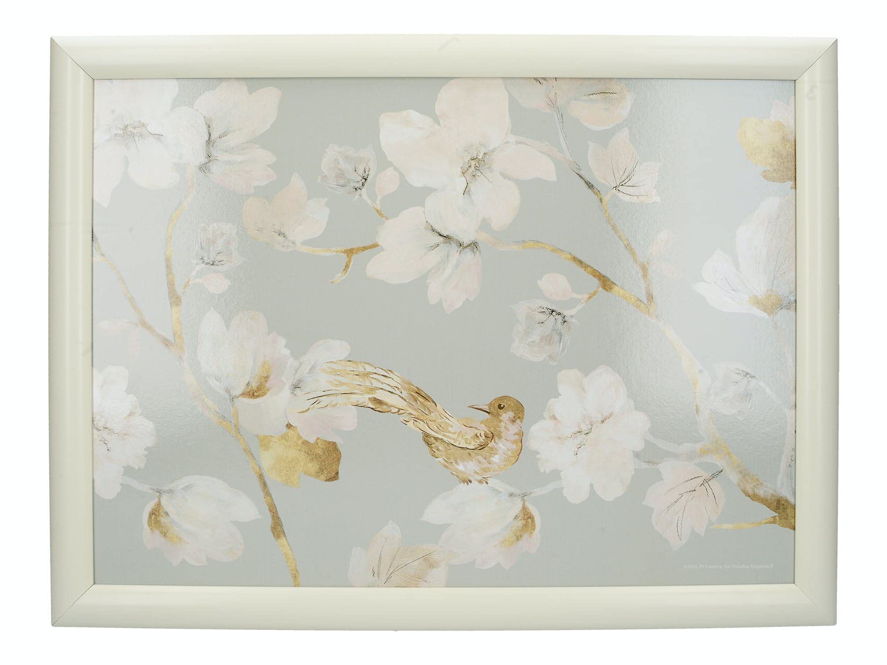 Creative Tops Cushioned Lap Tray/Lap Tray with Cushion and 'Duck Egg Floral' Design, Multi-Colour, 44 x 34 cm