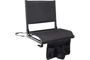 IHOMEY Stadium Seats for Bleachers with Back Support, Bleacher Seats with Backs and Cushion Wide, Portable Folding Padded Comfort Stadium Chair with Shoulder Strap,Perfect for Sports Events (1 Year Warrant)