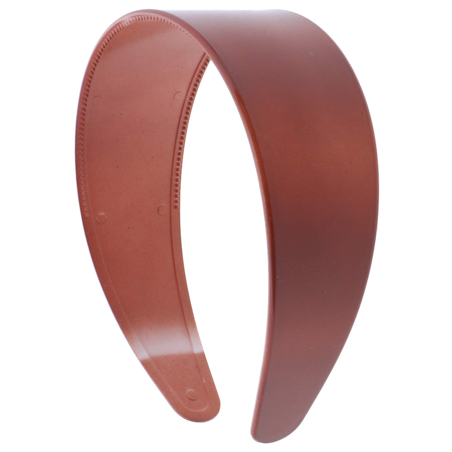 White 2 Inch Hard Plastic Headband with Teeth Women and Girls wide Hair band (Motique Accessories): Beauty
