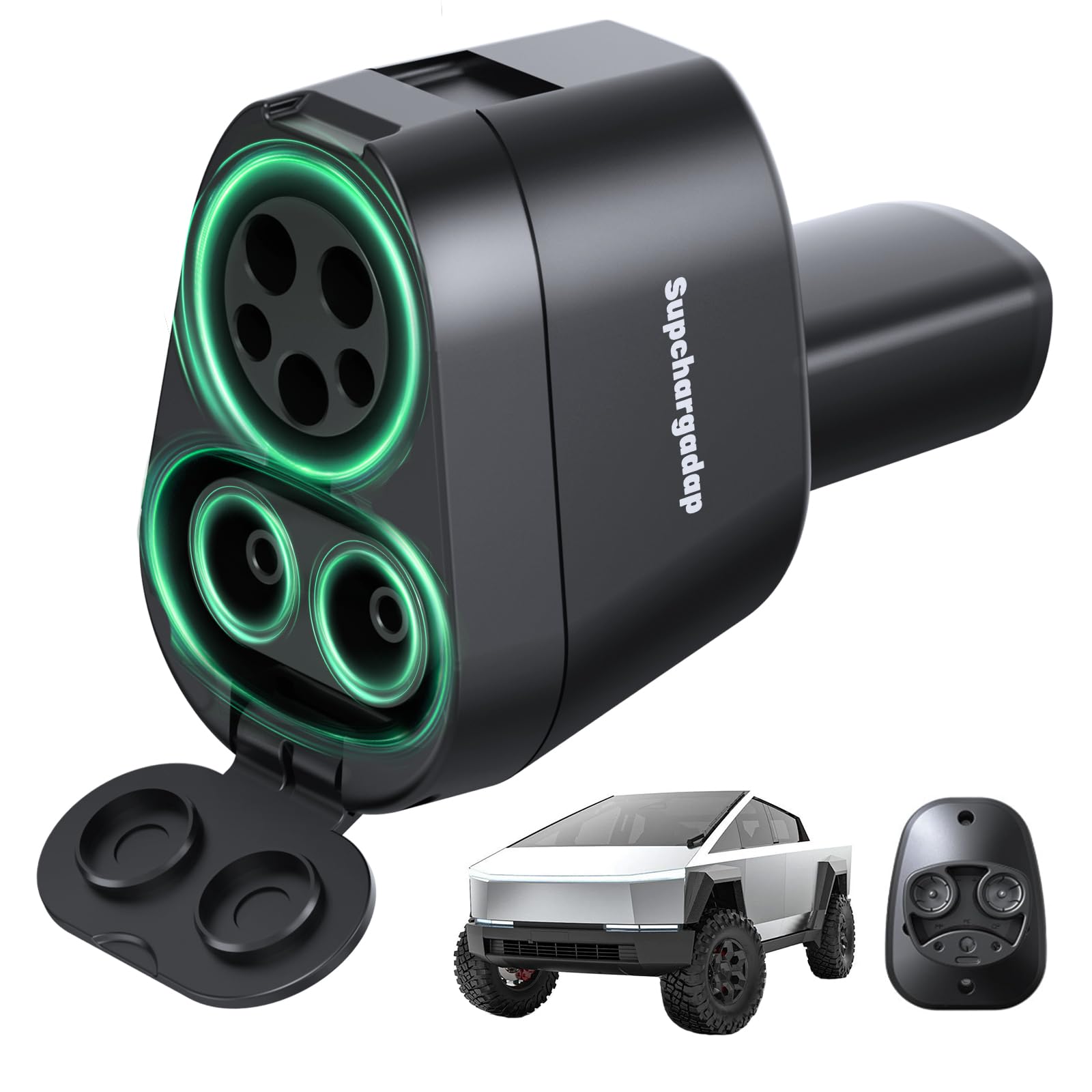 Photo 1 of 2025 Cybertruck Upgraded, 2 in1 CCS & J1772 to NACS (TSL) Charging Adapter, Fit for Tesla Model 3/Y/S/X/Cybertruck, Max 250KW DC Fast Charging, for Level 1 2 3 Charging Stations with CCS1& J1772 Plug