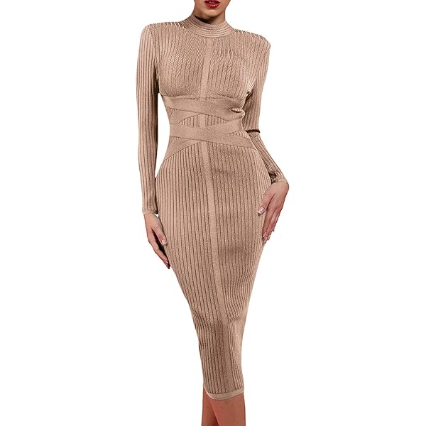knit a-line dress Women's Oversized A-Line Casual Jersey Knit Dress Mustard / 3XLarge main image 1