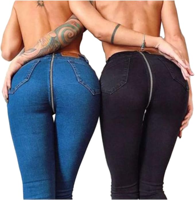 back zipper jeans hot