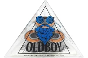 Oldboy Premium Skateboard Bearings, Set of 8 Bearings for Skateboards, Longboards, Inline Skates, Rollerblades, Super Lube Ball Bearings, Skateboard Accessories