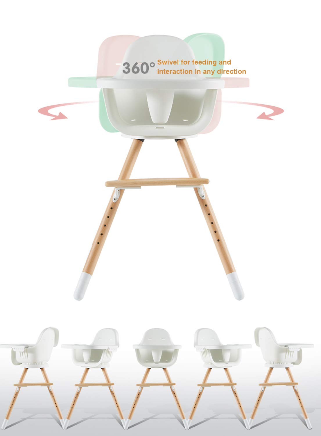 360 swivel baby high chair