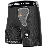 Shock Doctor Core Loose Hockey Shorts with Pelvic Protector, Women's & Girls