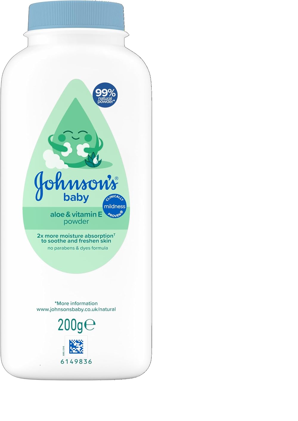 Johnson's Baby Protective Cornstarch Powder with Aloe Extract 9 oz