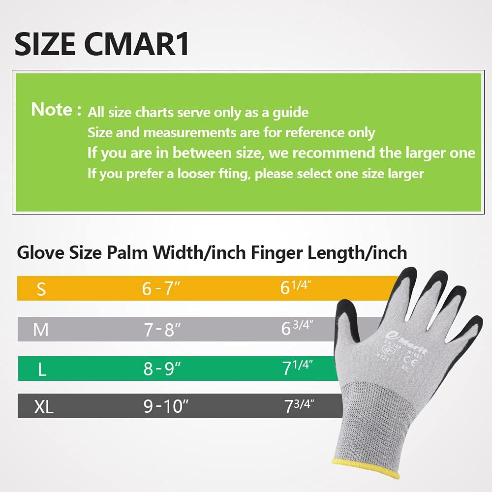 Emerit 2 Packs Bamboo Garden Gloves for Women, Nitrile Coated Working Glove for Gardening, Fishing, Clamming: Clothing