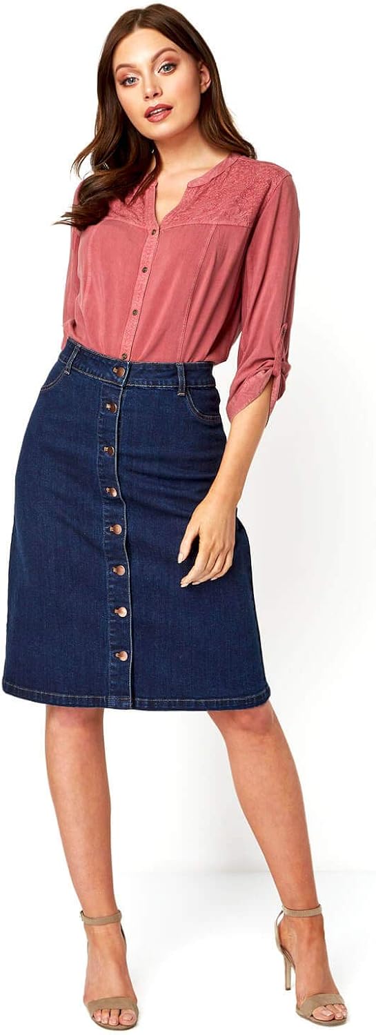 denim skirts for work