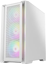 CiT Vento Micro-ATX Gaming PC Case Mesh Tempered Glass 4 ARGB Fans White view 8