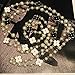 Fashion Jewelry Bridal and Chic Long Imitation Pearl Clover Strand Necklace (Black Clover)