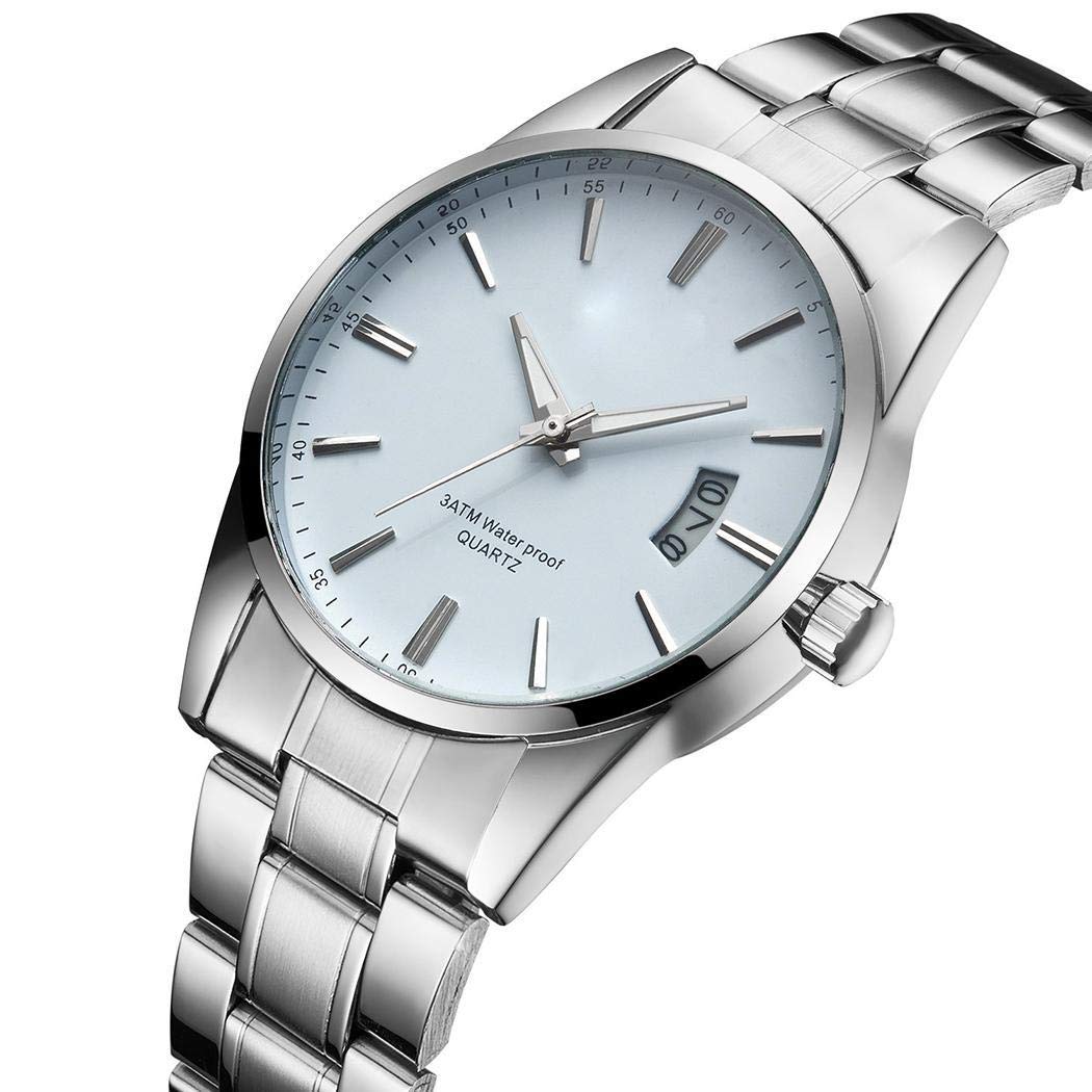 Zimrio Orologio da Uomo al Quarzo con Cinturino in Acciaio Orologi da Polso