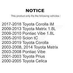 Front Wheel Bearing Pair For Toyota Corolla Matrix