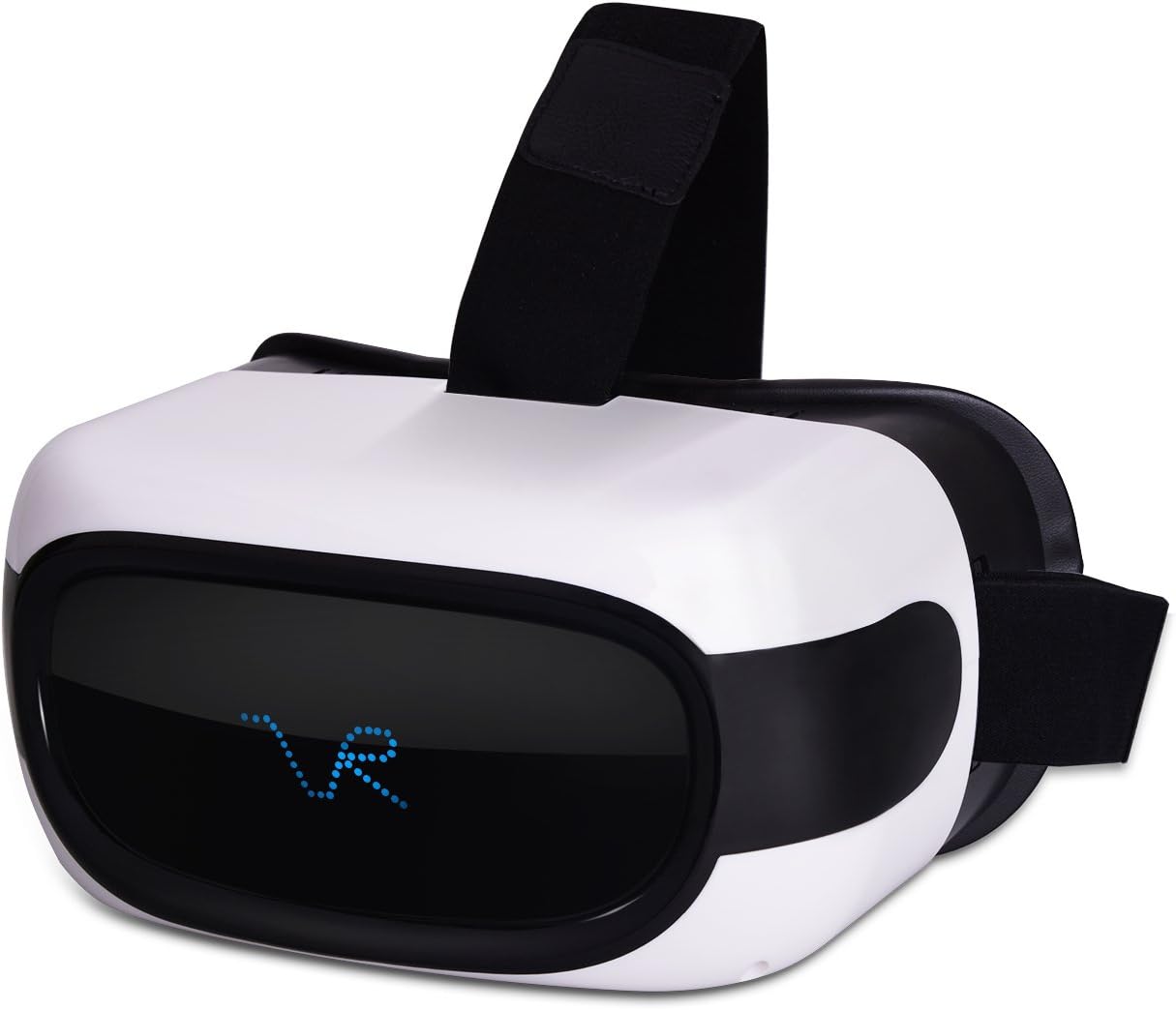 AlphaMY All in One VR Headset Virtual Reality Headset 720×1280 3D VR Glasses Android 5.1 HDMI HD 1G/8G 360 Viewing Immersive support Wifi 2.4G Bluetooth TF Card Supported-White (No Phone Needed)