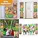 Blulu 10 Piece Jungle Animal Party Signs - Welcome Door Signs for Theme Party, Baby Shower Supplies
