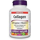 Webber Naturals Collagen with Lysine and Vitamin C, 120 Tablets, Helps Support Joints, Muscles, and Skin