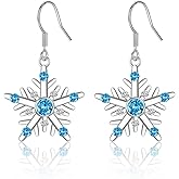 GULICX Christmas Earrings for Women Dangling, Hypoallergenic Snowflake Earrings Winter Holiday Dangle Earrings Christmas Jewelry Gifts for Women