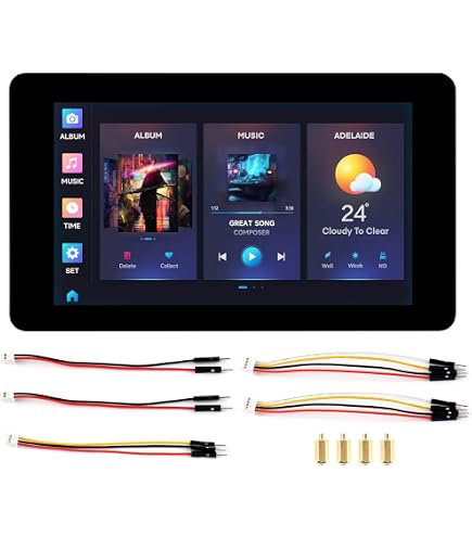 ESP32-S3 5inch Capacitive Touch Display Development Board, 5-Point Touch, 32 -Bit LX7 Dual-Core Processor, Supports WiFi & Blueto