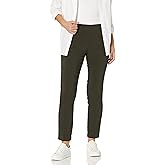 Zac & Rachel Women's Millennium Fabric - Slim Leg Pull-On Pant, Rosin Olive, 8