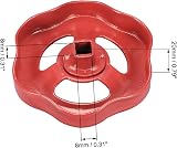 TOP-VIGOR 77mm Iron Faucet Wheel Handle Valve 8x8mm Replacement Gate Valve Hose view 3