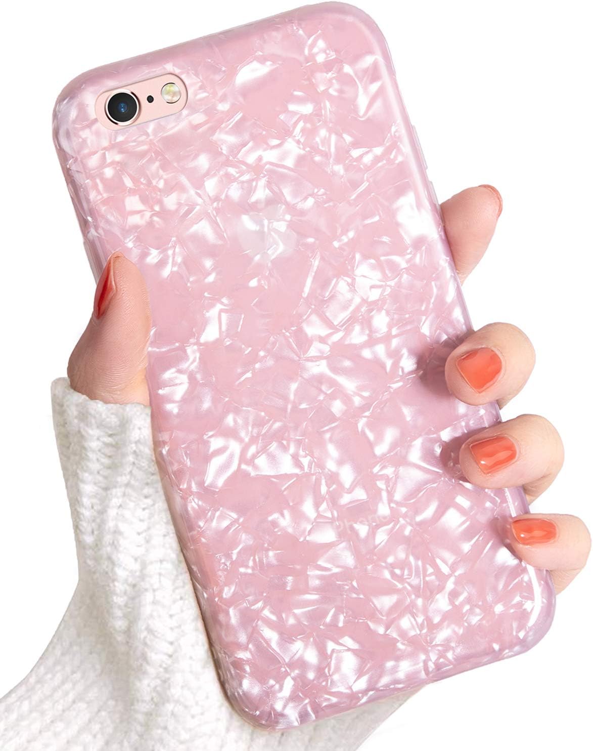 IDWELL iPhone 6S Case, iPhone 6 Case, Ultra Thin [Cute Series] Bling Lightweight Soft TPU Case Cover for Apple iPhone 6S / 6 4.7 Inch, Pink