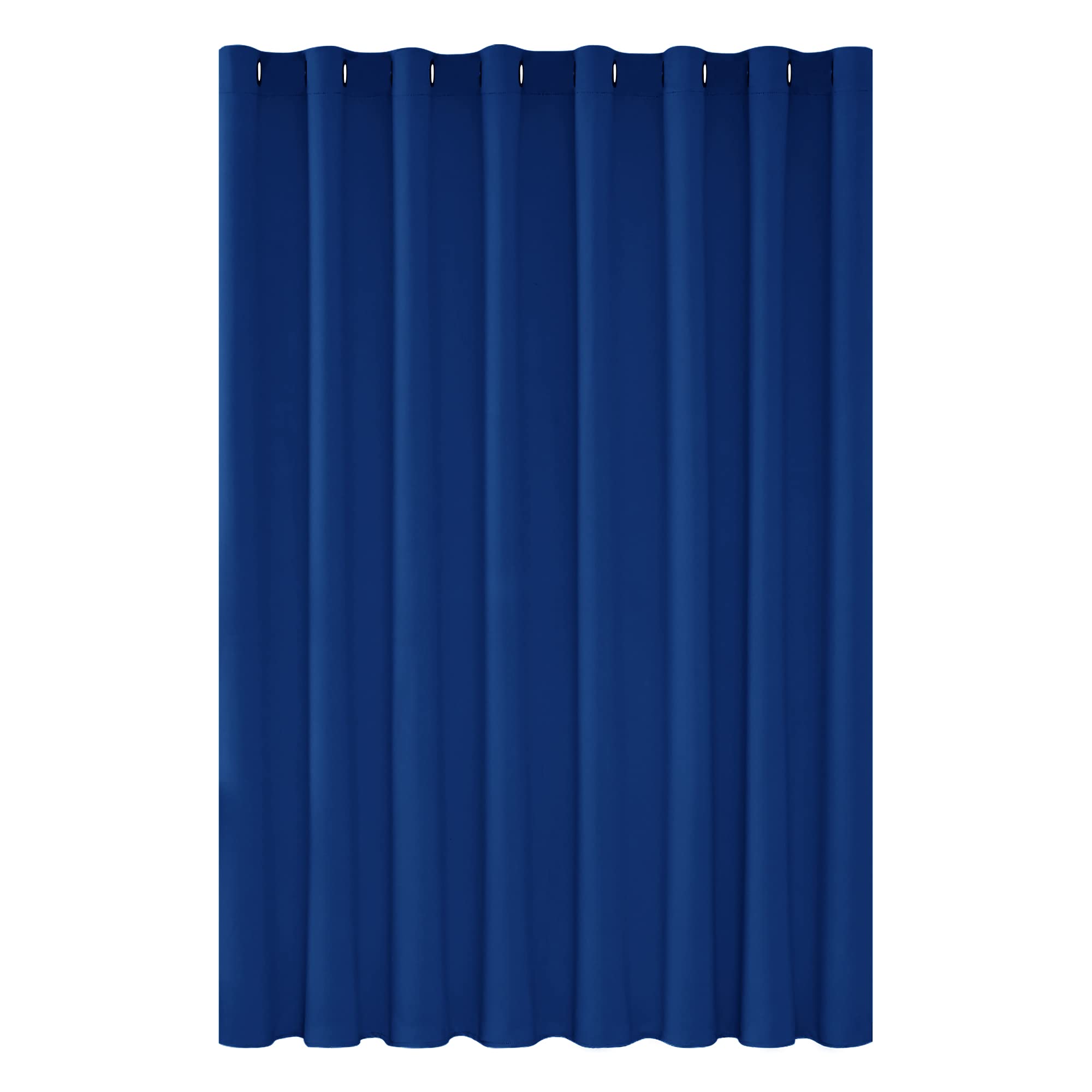 Deconovo Eyelet Blackout Solid Energy Saving Window Treatment Thermal Insulated Wide Width Curtain for Door 100 x 95 Inch Royal Blue 1 Panel