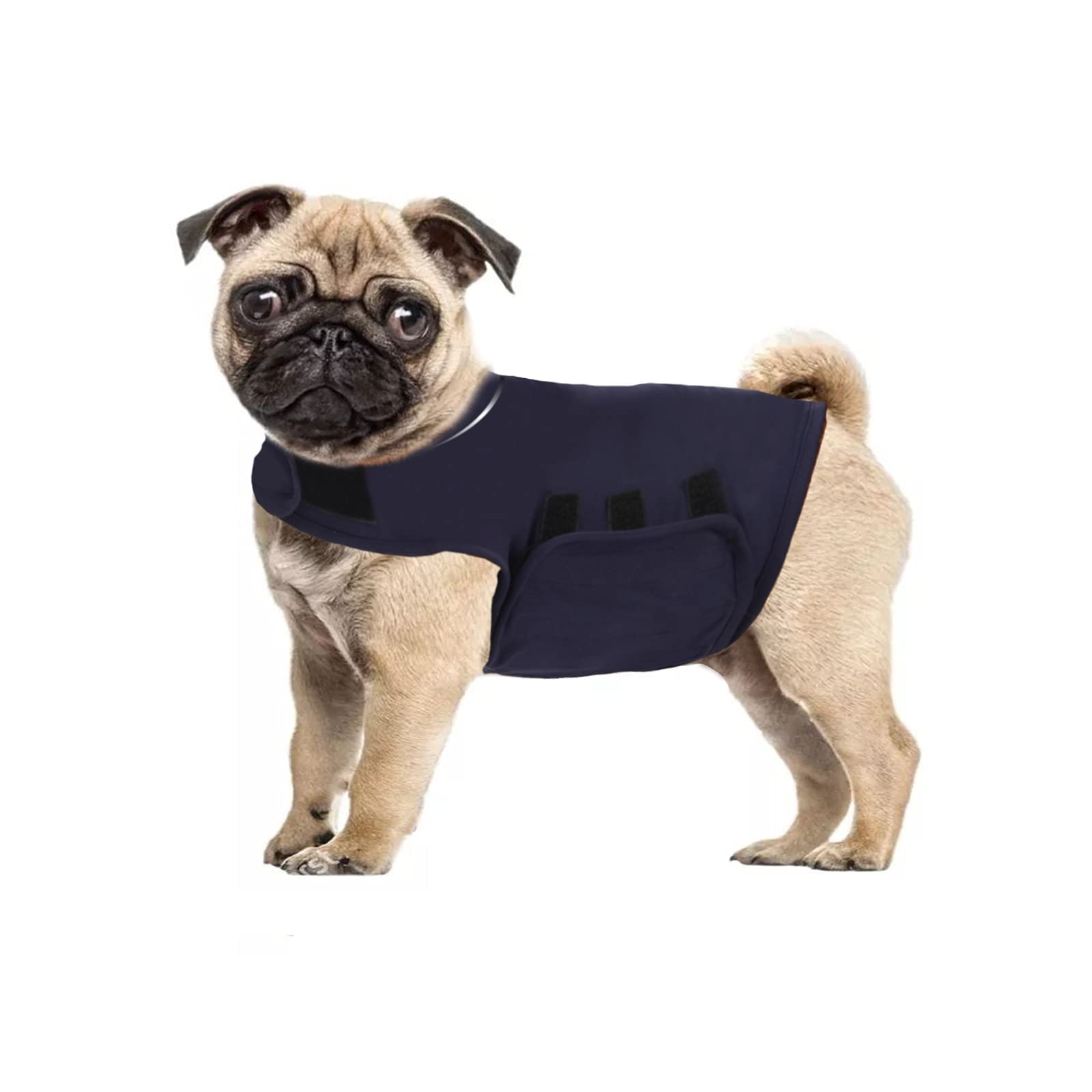 KELIVOL Anxiety Coat for Dog, Anxiety Relief Jacket, Calming Light Weight Wrap Vest, Used to Keep Comfort for Dogs afraid of Fireworks/Thunder Storm (S,Navy Blue)