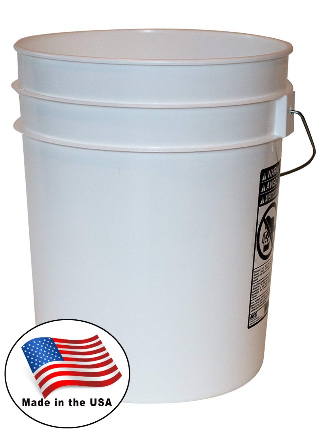 Galleon 5 Gallon Heavy Duty White Plastic Bucket, 10Pack Argee