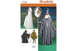 Simplicity 1582 Teen's, Men's, and Women's Hooded Cape Costume Sewing Patterns, Sizes XS-XL