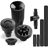 Plastic Fountain Nozzle 1/2, Fountain Head for Garden, Ponds, Tabletop Fish Ponds, Use for Indoor and Outdoor, 9 Components and 5 Different Shapes for Easy Installation, Pool Aerator Nozzle