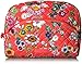 Vera Bradley Women's Cotton Large Cosmetic Makeup Organizer Bag, Coral Floral, One Size