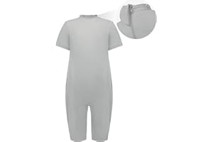 EEOST Adaptive Clothing for Kids Special Needs Autism Sensory Jumpsuit Anti-Strip Romper with Back Zipper Sizes 3-16 Years