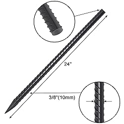 VVOKGO Rebar Stakes 24 Inch Ground Straight Rebar