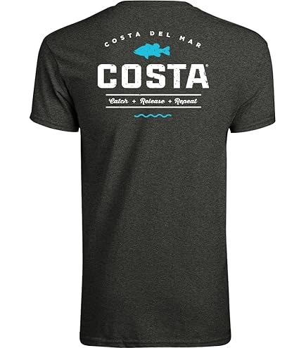 T-shirt Huk Fishing Homme S Bleu Marine - Manches Courtes 100% Coton - Billy String Bass