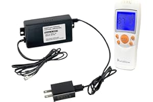 Durablow TR2004 Gas Fire Fireplace On/Off Remote Control Kit + Thermostat + Timer + Backlit Transmitter for Millivolt Valve, IPI Module, Thermostat + Backlit Transmitter, 100-240VAC Input