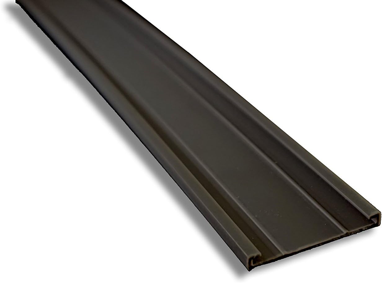 1 1/4" Label Holder/Tag Holder Strip, Sign Holder, C-Channel, Black, 3" Length, (Pack of 25)