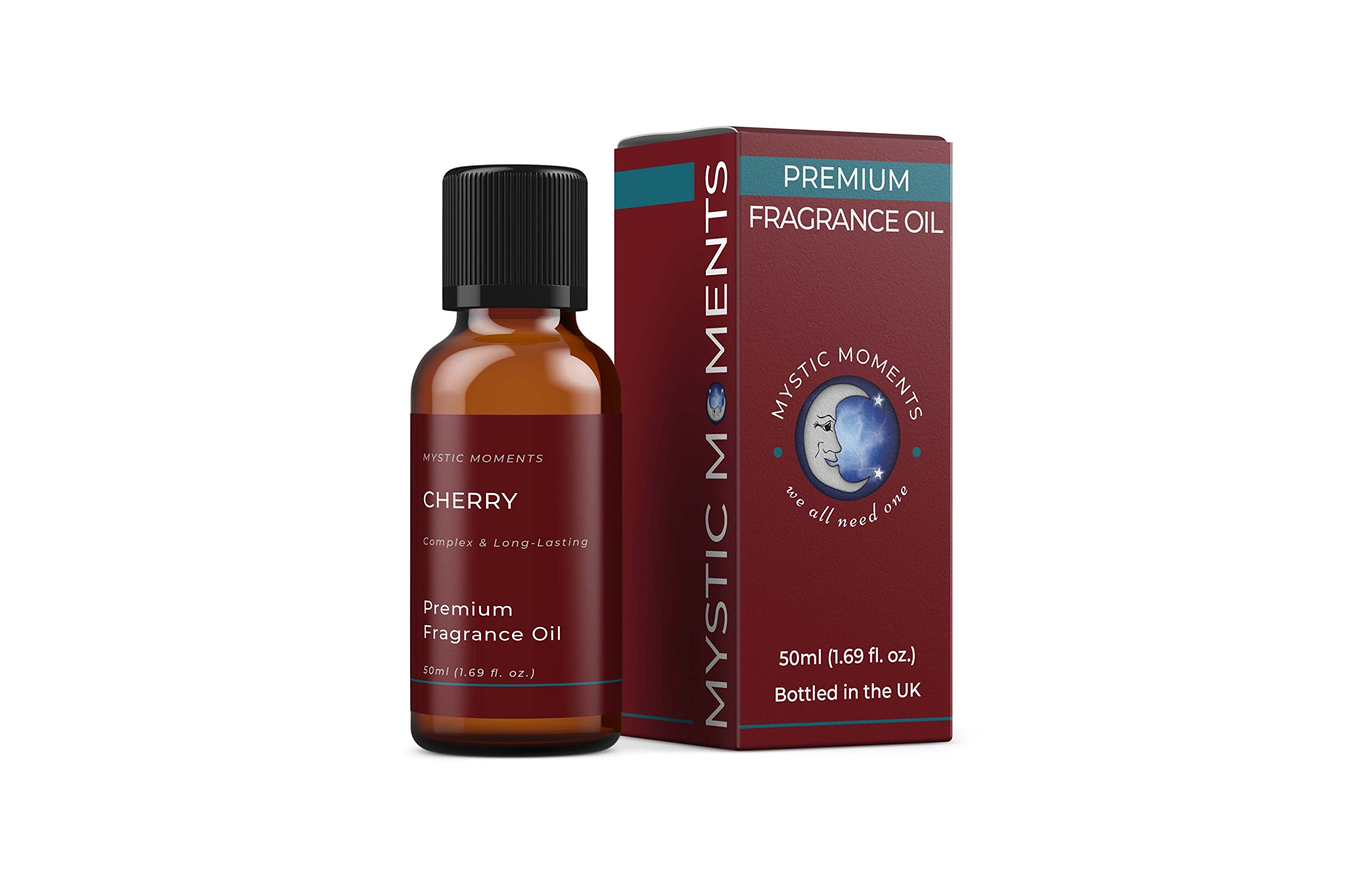 Mystic Moments | Cherry Fragrance Oil - 50ml - Perfect for Soaps, Candles, Bath Bombs, Oil Burners, Diffusers and Skin & Hair Care Items